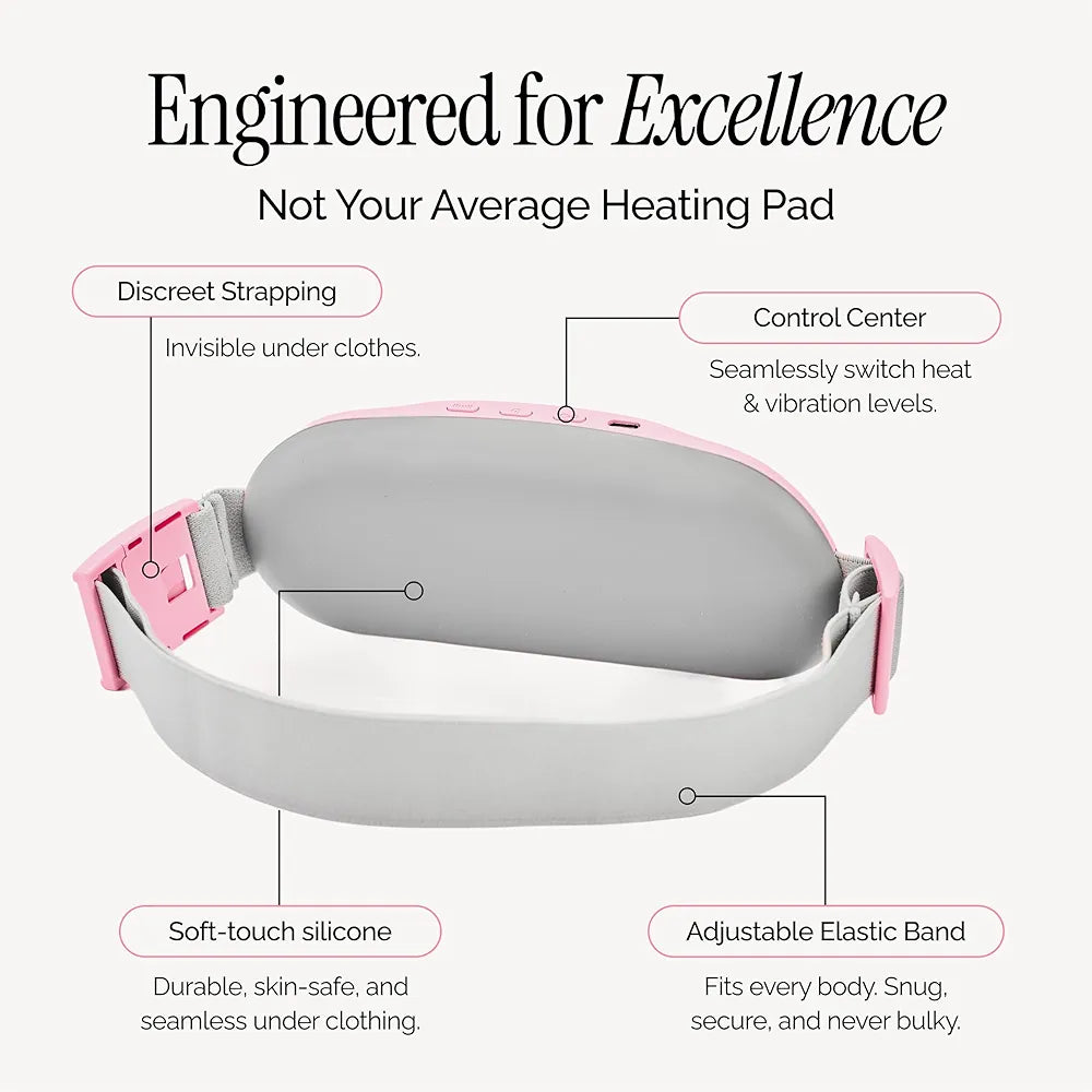 Portable Heating Pad for Period Cramps Relief with Heat & Massage