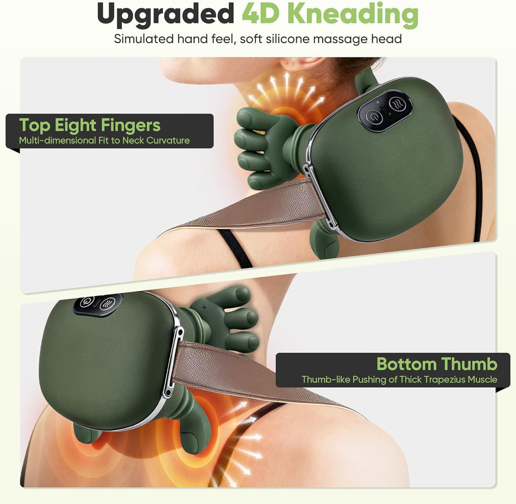 Turtle Neck and Back Massager, Simulated Human Hand Design