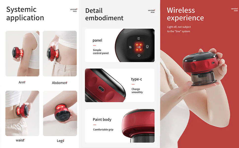 Electric Cupping Massager with Infrared Therapy – Pain Relief & Muscle Recovery