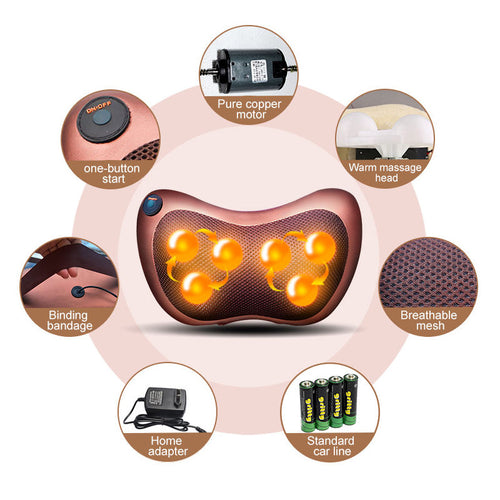 Back Neck Massage Pillow with Heating Function