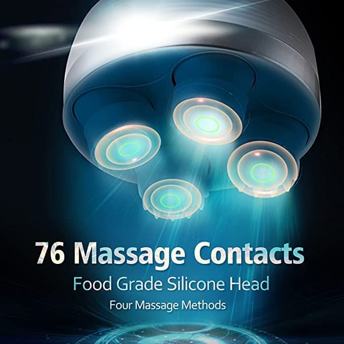 Electric Scalp Massager With 4 Tissue Kneading Nodes