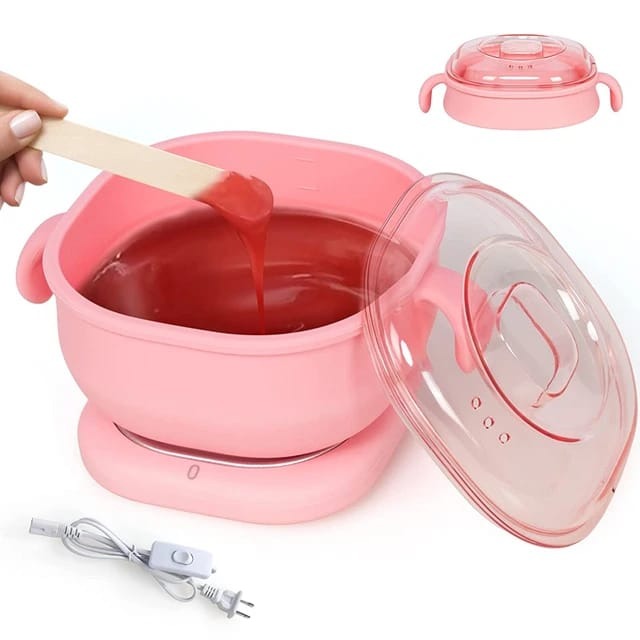 Portable Silicone Wax Warmer 400ML Foldable Wax Heater Hair Removal Wax