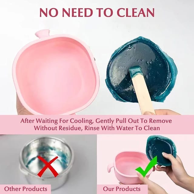 Portable Silicone Wax Warmer 400ML Foldable Wax Heater Hair Removal Wax